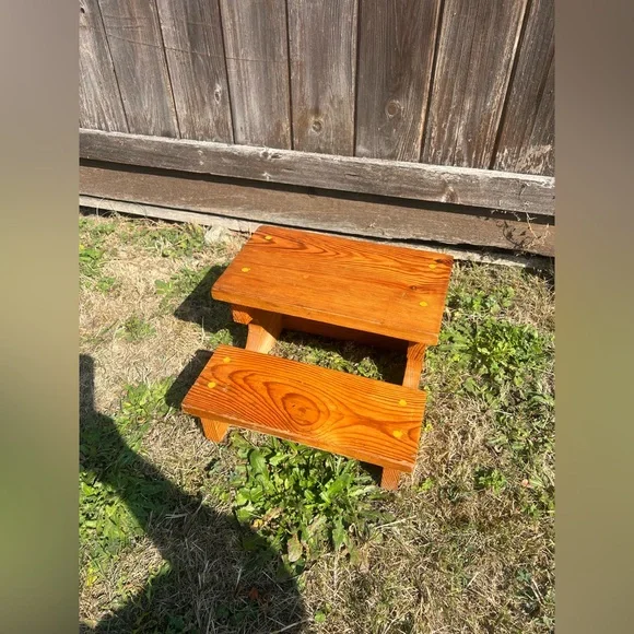 Rustic Wooden Step Stool - Picture 1 of 5